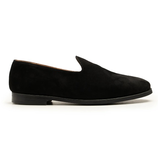Black Suede Slip-On Loafer view