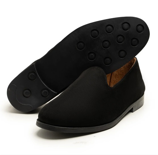 Black Suede Slip-On Loafer view