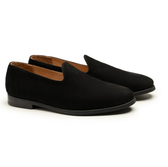 Black Suede Slip-On Loafer view
