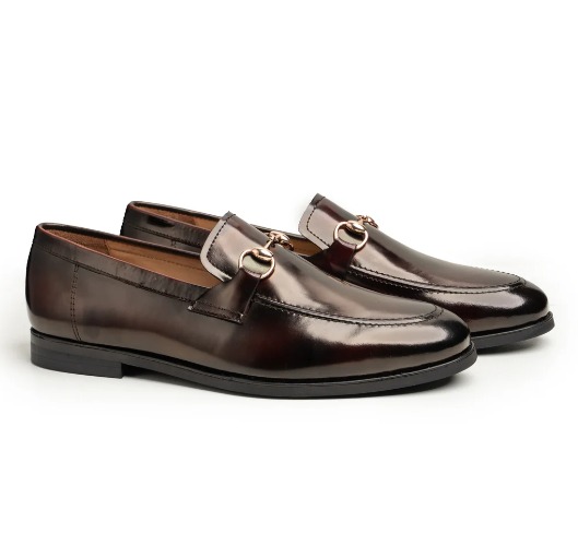 Burgundy Patent Leather Horsebit Loafer view