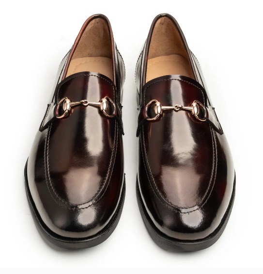 Burgundy Patent Leather Horsebit Loafer view